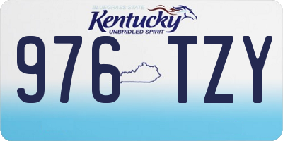 KY license plate 976TZY