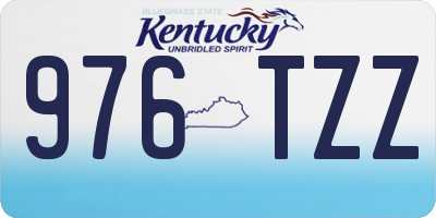 KY license plate 976TZZ