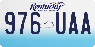KY license plate 976UAA