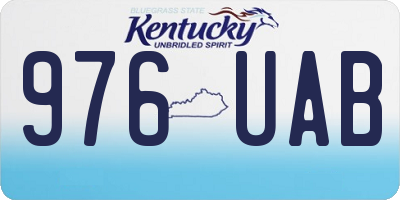 KY license plate 976UAB