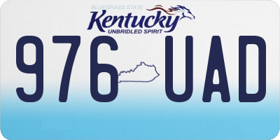 KY license plate 976UAD