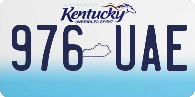 KY license plate 976UAE