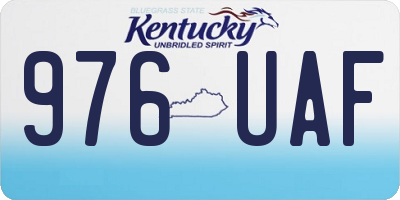 KY license plate 976UAF