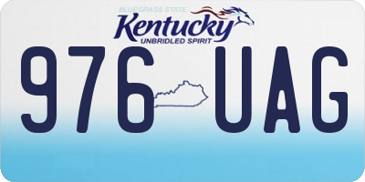 KY license plate 976UAG