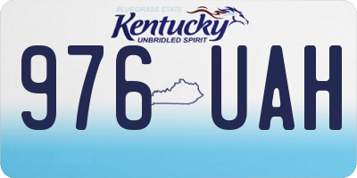 KY license plate 976UAH