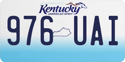 KY license plate 976UAI