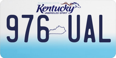 KY license plate 976UAL