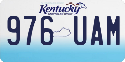 KY license plate 976UAM