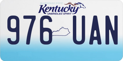 KY license plate 976UAN