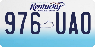 KY license plate 976UAO