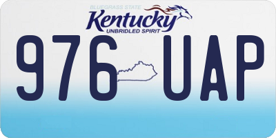 KY license plate 976UAP