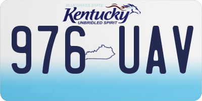 KY license plate 976UAV