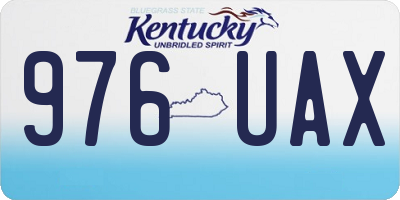 KY license plate 976UAX