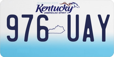 KY license plate 976UAY