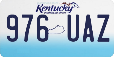 KY license plate 976UAZ