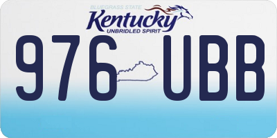 KY license plate 976UBB