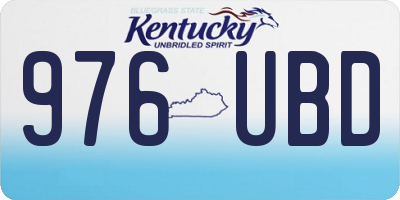 KY license plate 976UBD