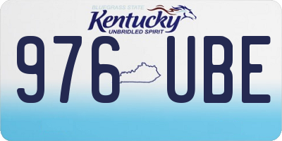 KY license plate 976UBE
