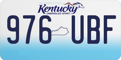 KY license plate 976UBF