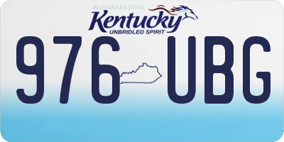 KY license plate 976UBG