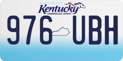 KY license plate 976UBH