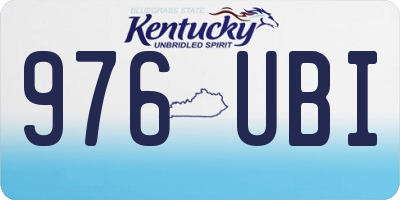 KY license plate 976UBI