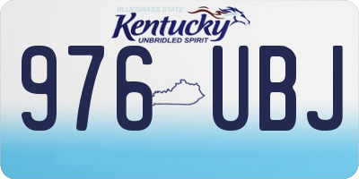 KY license plate 976UBJ