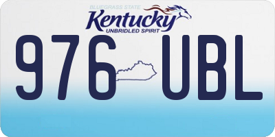 KY license plate 976UBL