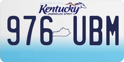 KY license plate 976UBM