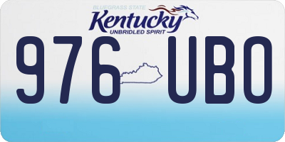 KY license plate 976UBO