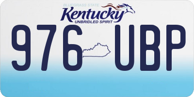 KY license plate 976UBP