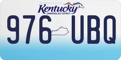 KY license plate 976UBQ