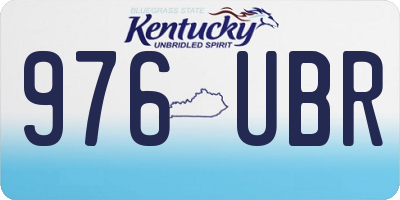KY license plate 976UBR