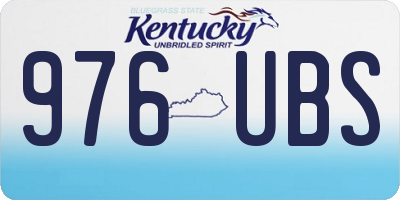 KY license plate 976UBS