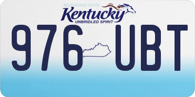 KY license plate 976UBT
