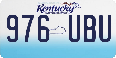 KY license plate 976UBU