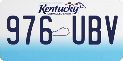 KY license plate 976UBV
