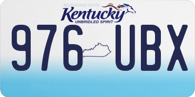 KY license plate 976UBX
