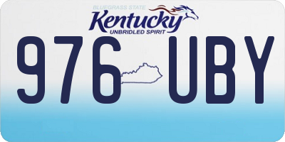 KY license plate 976UBY
