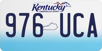 KY license plate 976UCA