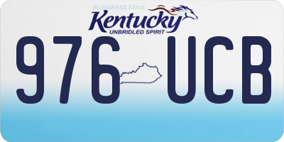 KY license plate 976UCB
