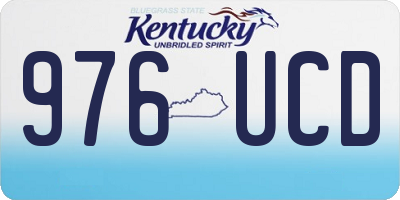 KY license plate 976UCD