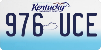 KY license plate 976UCE