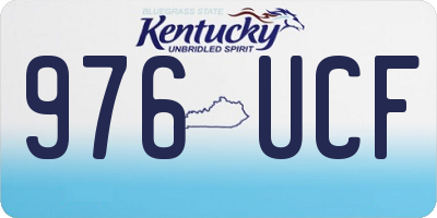 KY license plate 976UCF