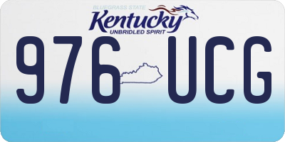 KY license plate 976UCG