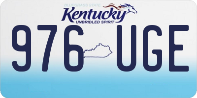 KY license plate 976UGE