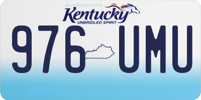 KY license plate 976UMU