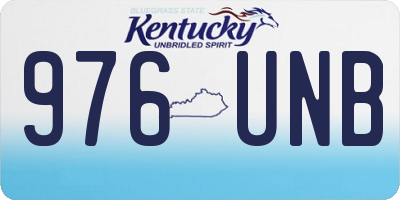 KY license plate 976UNB