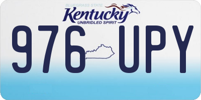 KY license plate 976UPY