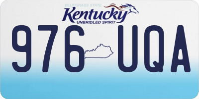 KY license plate 976UQA